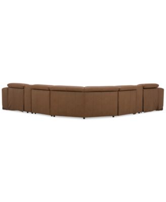 Lovro 7-Pc. Leather Sectional with 3 Power Motion Chairs & 2 Consoles, Created for Macy's