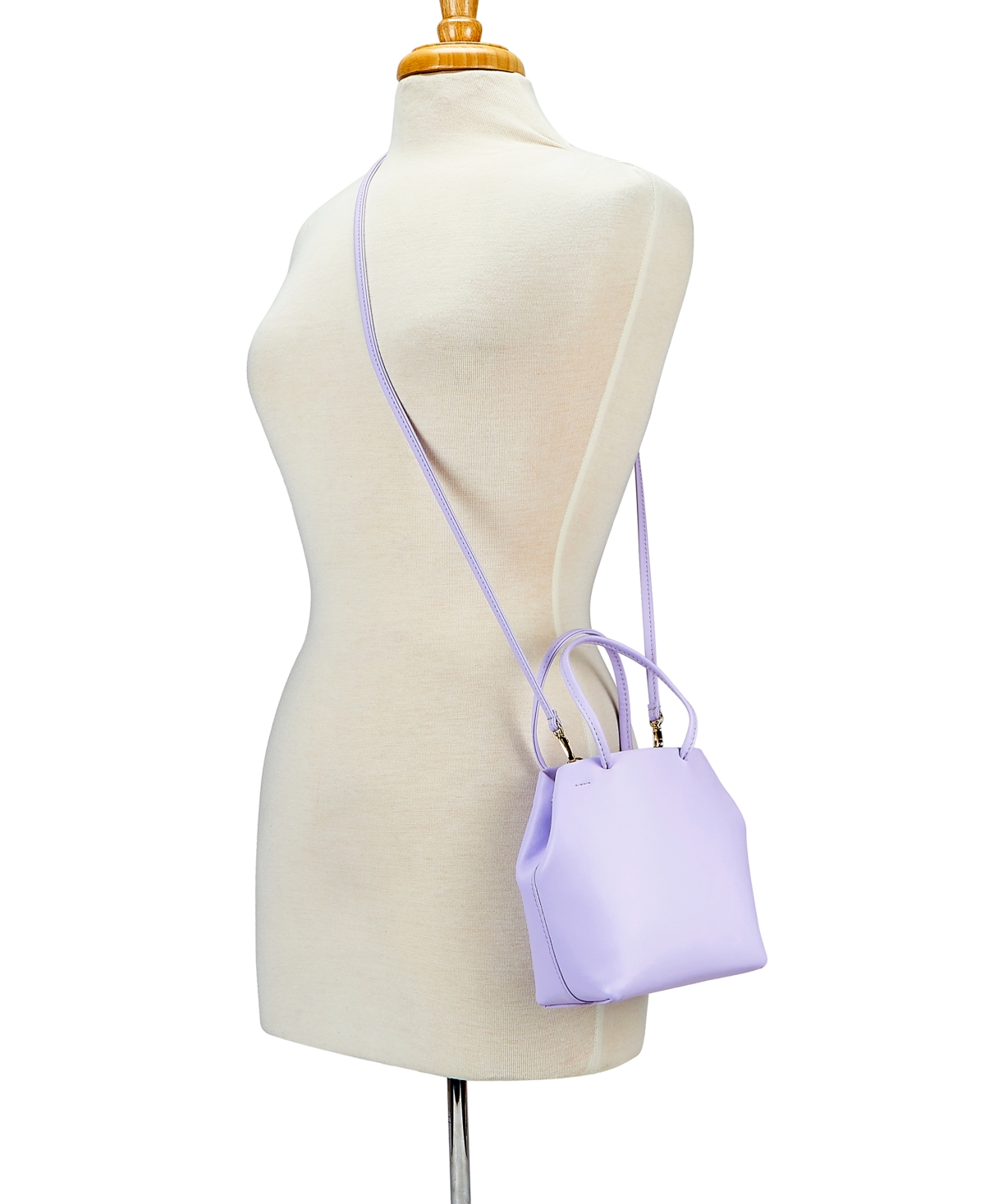 Shop Gigi New York Sydney Mini Leather Shopper Bag In Lilac