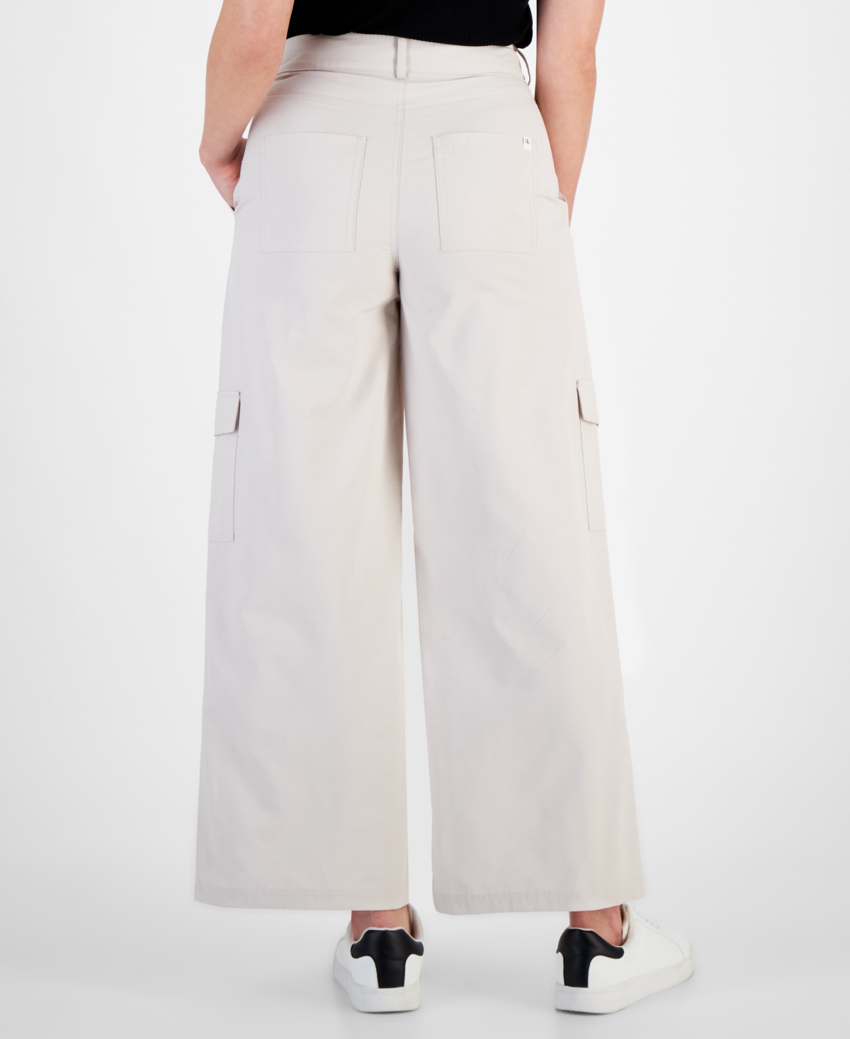 Calvin Klein Jeans Petite High Rise Wide-Leg Cargo Pants