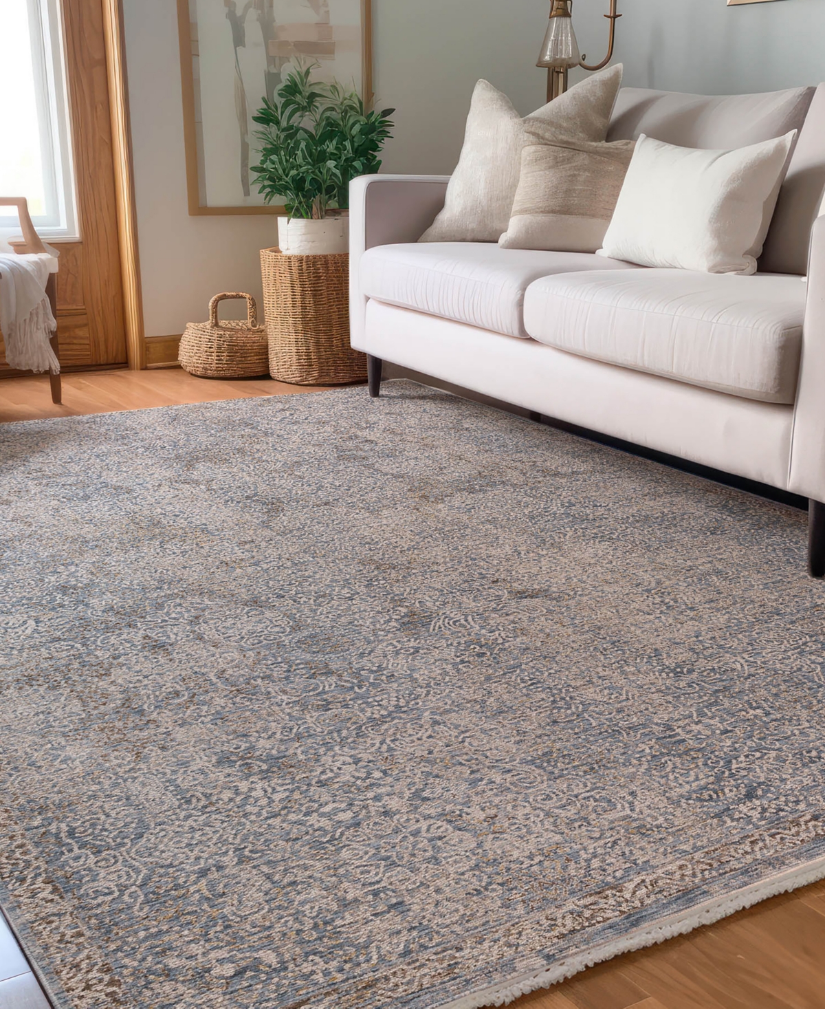Dalyn Vienna Vi5 3'x5' Area Rug In Denim
