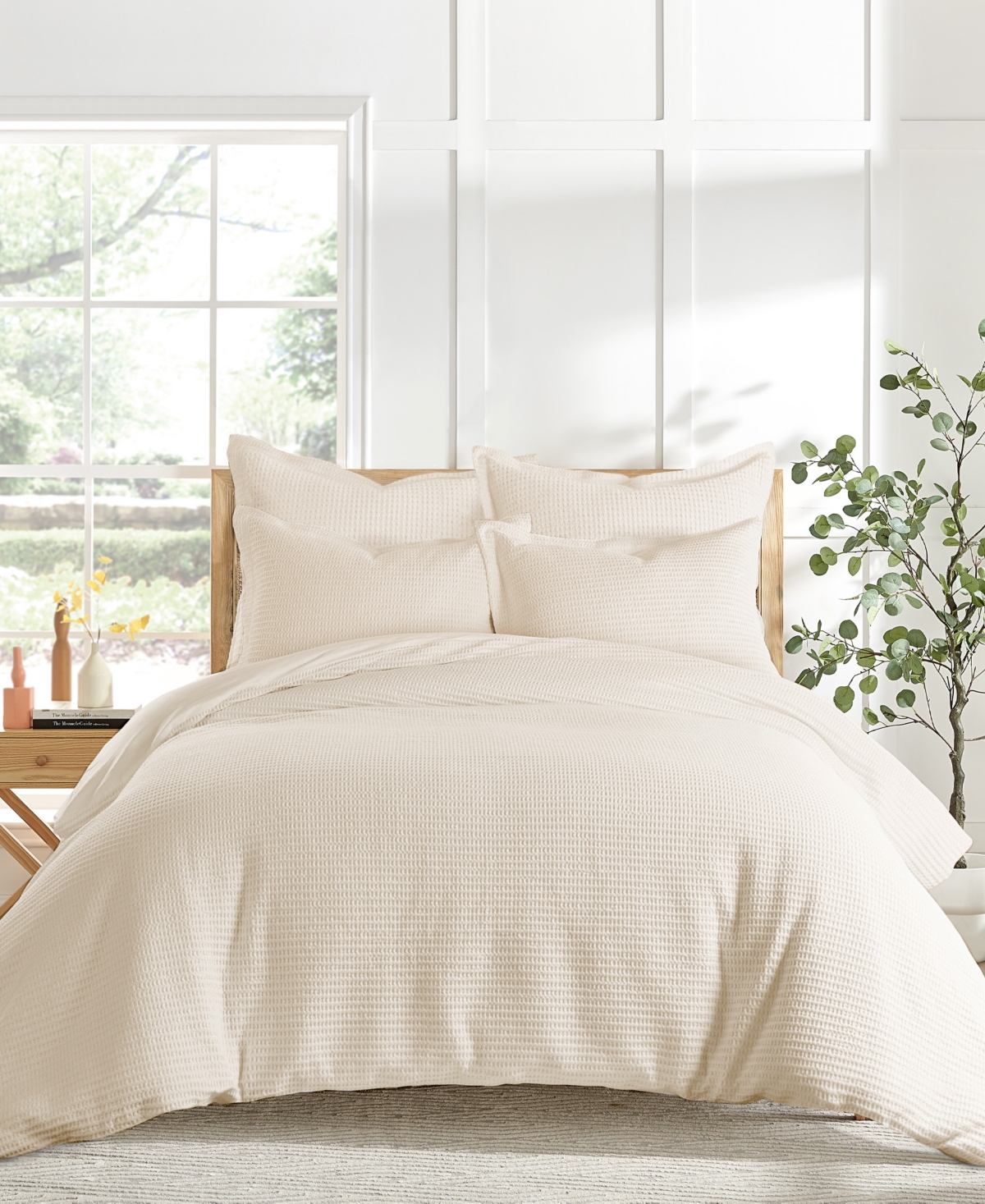 Levtex Cloud Waffle Textured 2-pc. Comforter Set, Twin/twin Xl In Cream