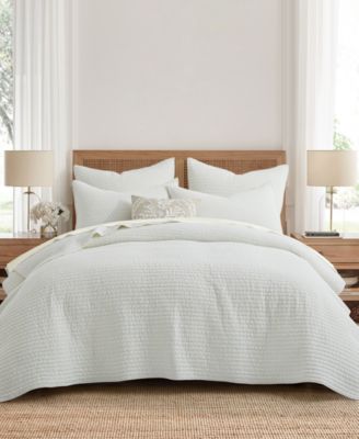 Eyelet Embroidered 3-Pc. Quilt Set, Full/Queen