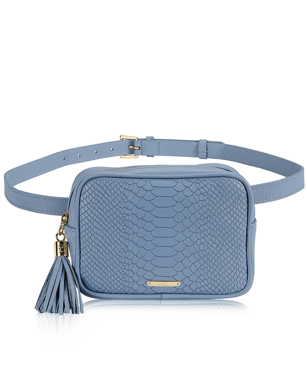 Kylie Leather Belt Bag - Slate Blue