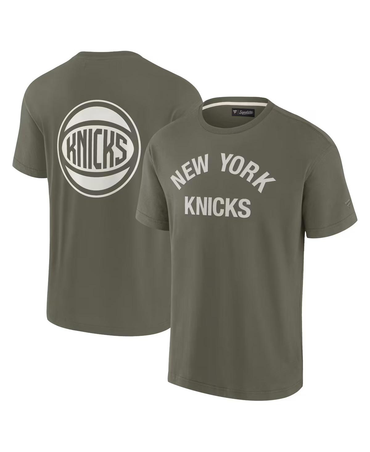 Fanatics Signature Fanatics Unisex Signature Olive New York Knicks Elements Super Soft Short Sleeve T-shirt In Green
