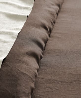 Washed Linen Solid Duvet Cover, Full/Queen