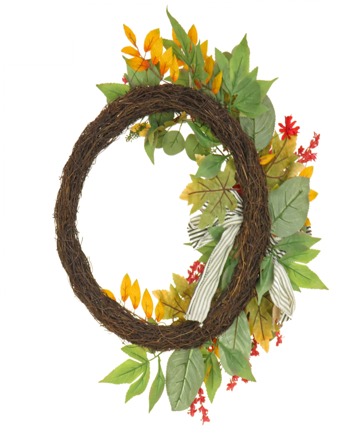 National Tree Company 24" Harvest Wreath Decoration In Orange