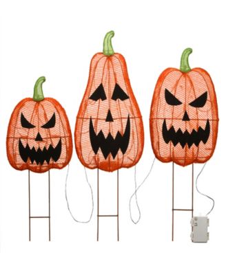 National Tree Company 26" Pre-Lit Jack-O-Lantern Garden Stakes