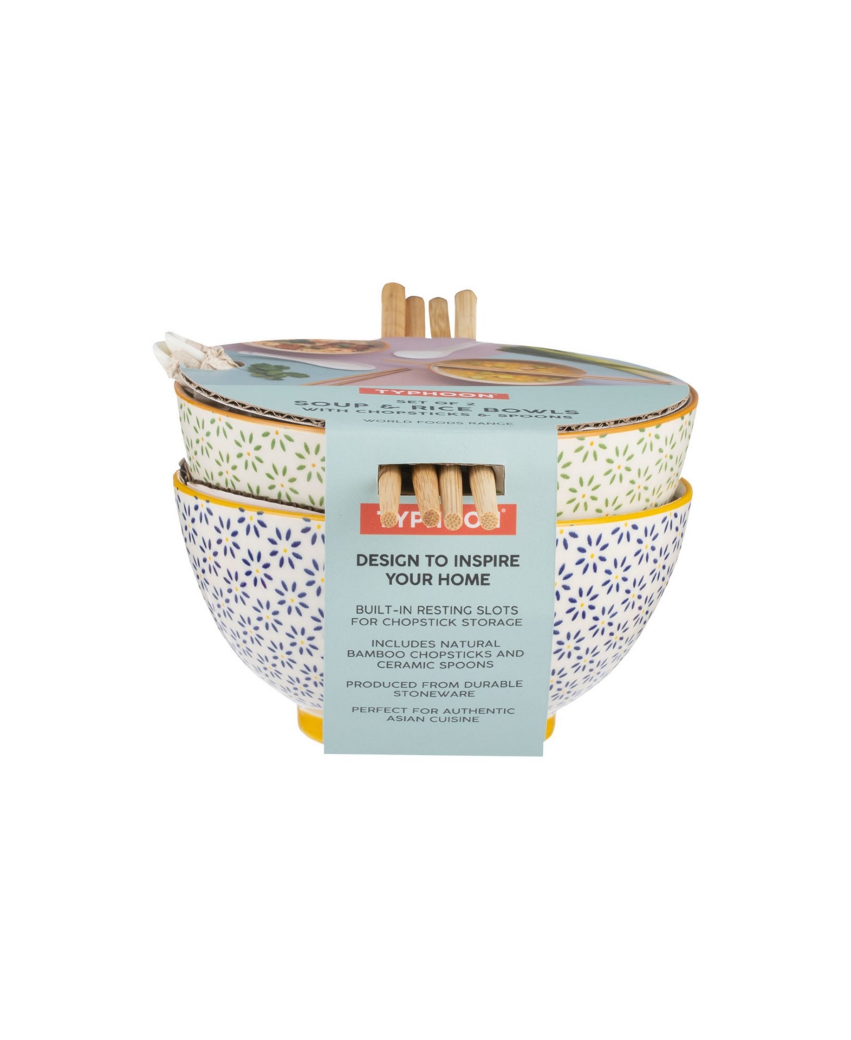 TYPHOON WORLD FOODS SET OF 2 RICE SOUP BOWLS 