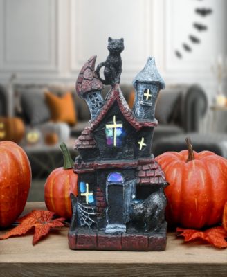 7" Pre-Lit Haunted House Decoration, LED Lights, Halloween Collection