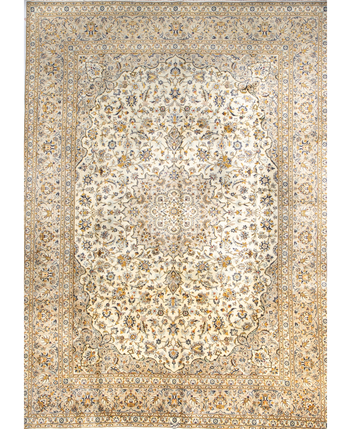 Shop Bb Rugs One Of A Kind Kashan 9'10x13'3 Area Rug In Ivory