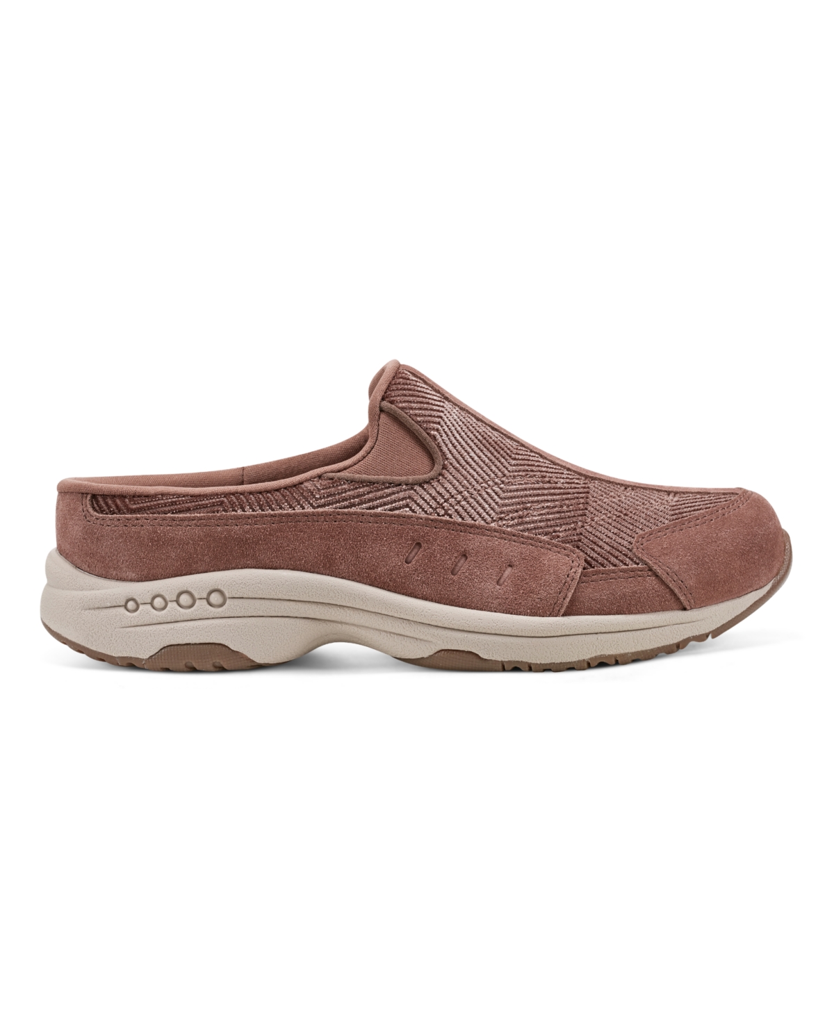 Easy Spirit Women's Traveltime Round Toe Casual Slip-on Mules In Dark Taupe