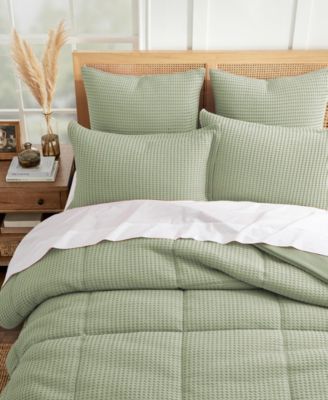 Mills Waffle Textured 3-Pc. Comforter Set, Full/Queen
