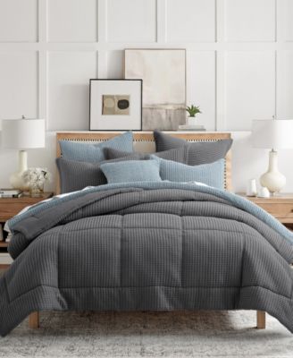 Home Mills Waffle Textured 3-Pc. Comforter Set, Full/Queen