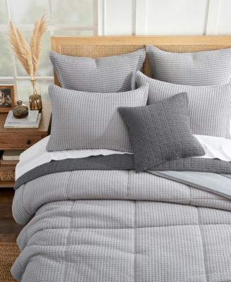 Mills Waffle Textured 3-Pc. Comforter Set, King/California King