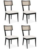 Closeout! Laguna 4pc Cane Back Chair Set