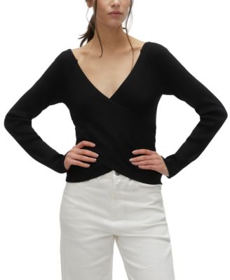 Vero Moda - Women's Willow Long-Sleeve V-Neck Knit Top