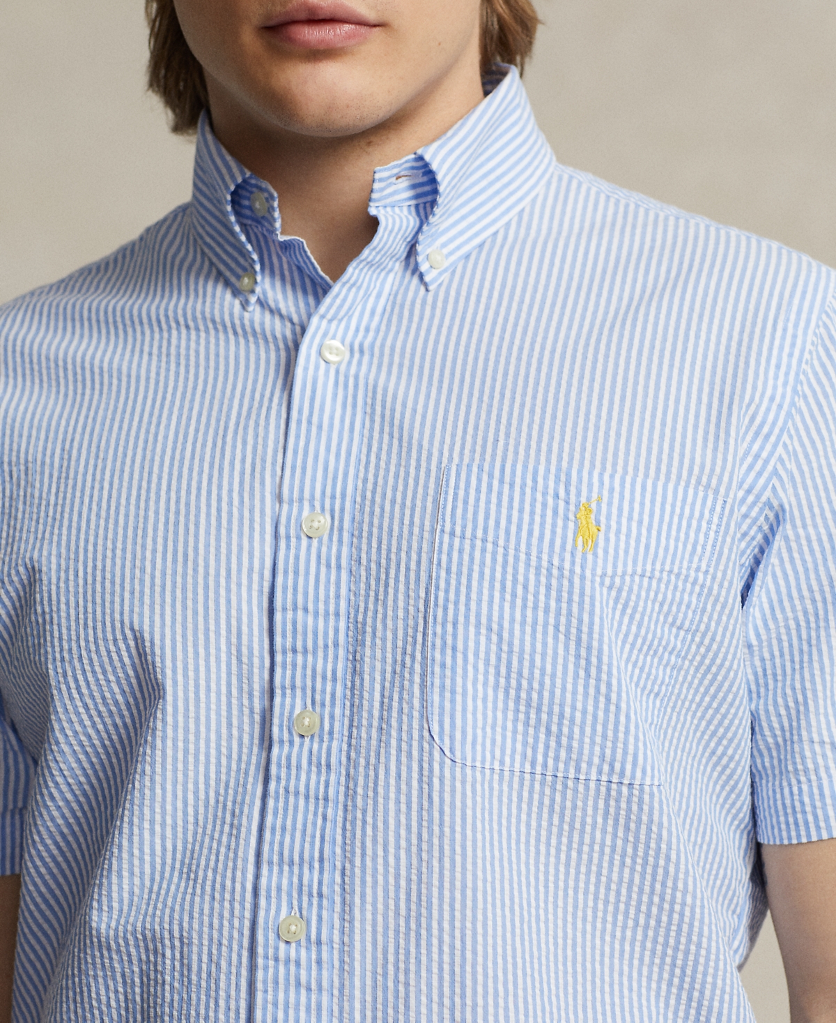 Polo Ralph Lauren Men's Rl Prepster Classic-Fit Seersucker Shirt -White