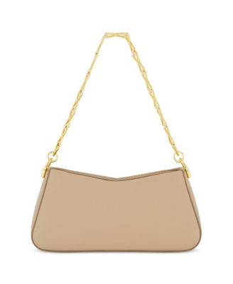 Nappa Leather Gold Strap Shoulder Bag