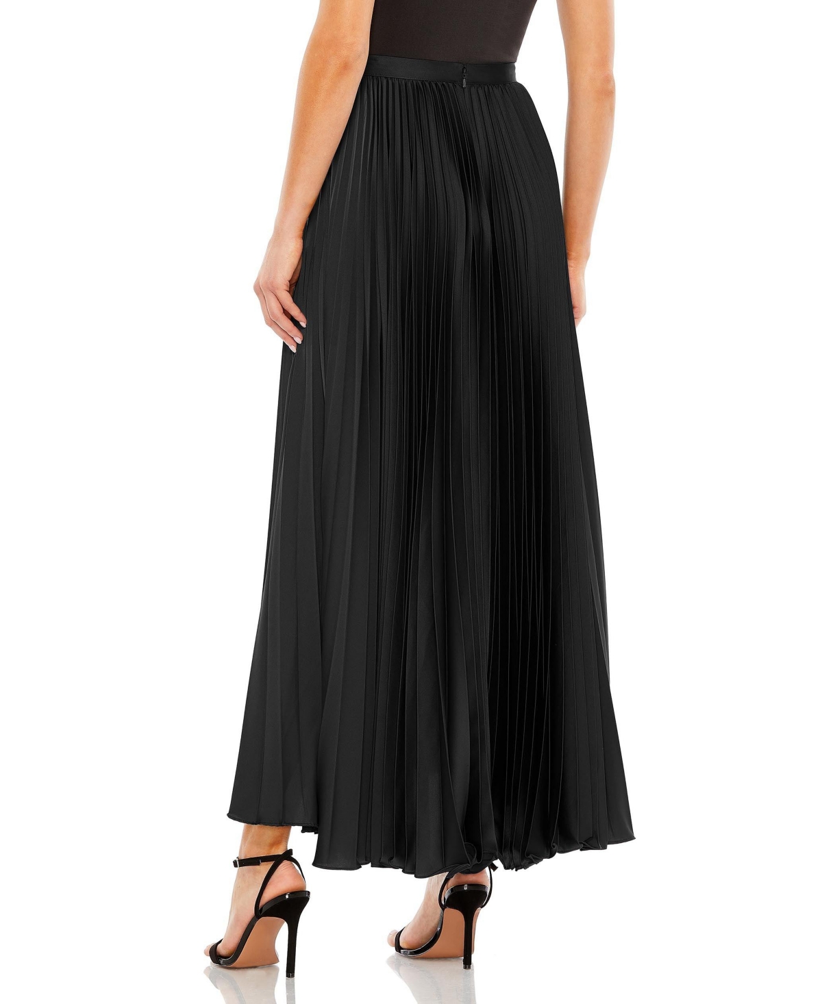 Mac Duggal Women's Long Pleated Satin Evening Skirt