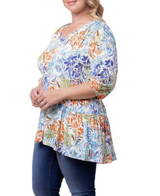 Women's Plus Size Oasis V-Neck Tunic Top