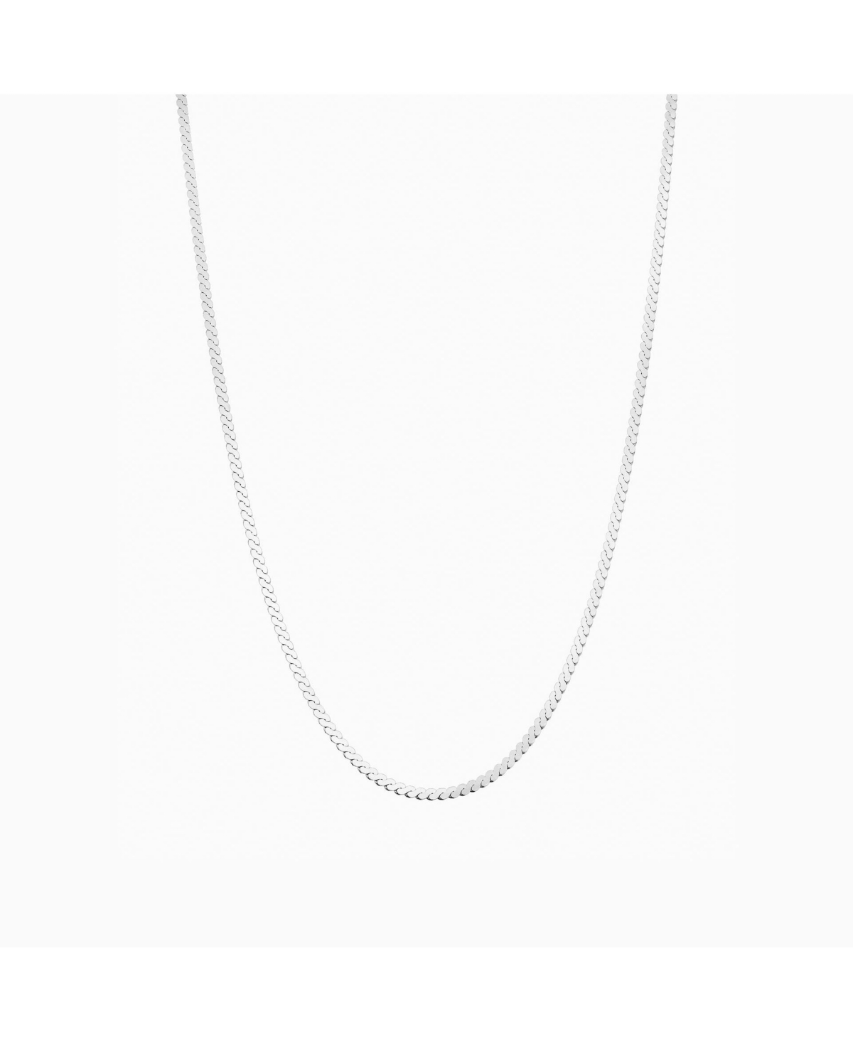 Cleopatra Flat Chain Necklace - Silver