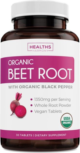 Healths Harmony Organic Beet Root Tablets, Super Antioxidant and