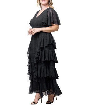 Plus size Women's Tour de Flounce Evening Gown