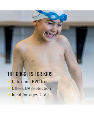 Boys Swimmies Learn-to-Swim Goggles, Aqua/Clear