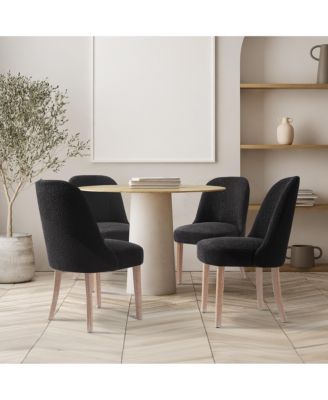 Mid-Century Modern Upholstered Boucle Dining Chair (Set of 4)