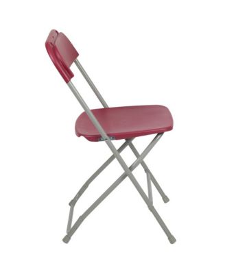 Set Of 10  650 Llb Weight Capacity  Plastic Stackable Folding Plastic Chairs