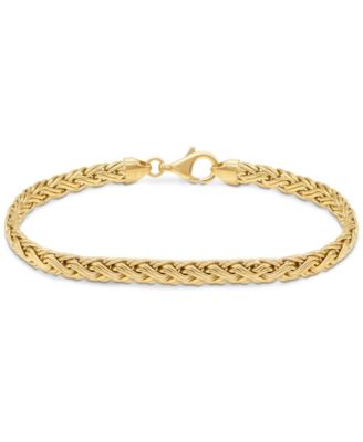 DEVATA Gold Plated Paddy Oval 5mm Chain Bracelet in Sterling Silver ...