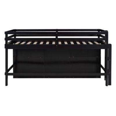  Loft Bed with Storage and Shelves