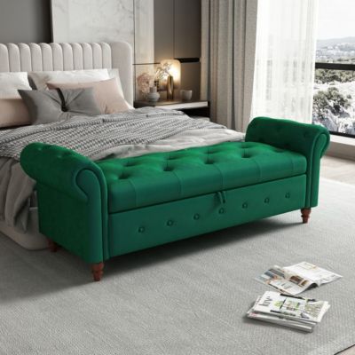 63" Bed Bench Velvet