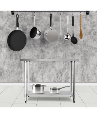30 x 48 Inch Stainless Steel Table Commercial Kitchen Worktable