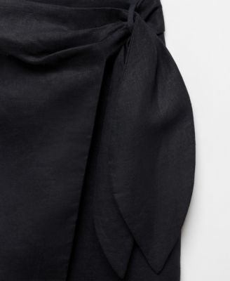 Women's Bow Linen Skirt