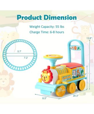 6V Electric Kids Ride On Car Toy Train with 16 Pieces Tracks