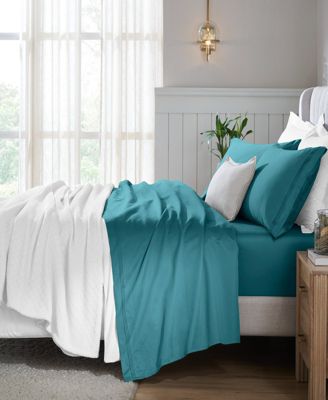 650-TC Egyptian Cotton Solid Deep Pocket Sheet Set, Full