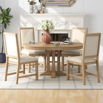 Streamdale Farmhouse Dining Set Table & 4 Chairs