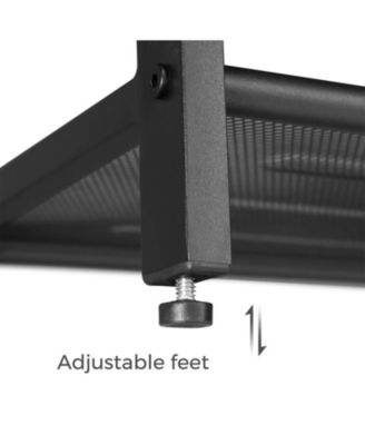 INDESTIC Shoe Rack with 4 Mesh Shelves and Large Top for Bags