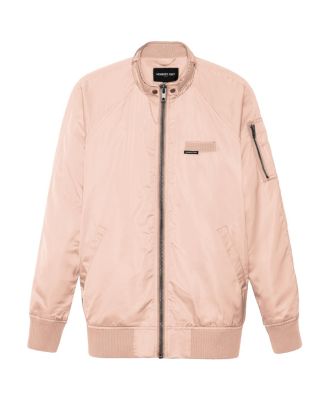 ジャケット・アウター Satin Over Jacket 36 Champion Men's Satin Varsity Bomber Jacket with Logo, Black
