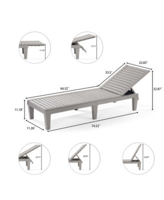 Adjustable & Waterproof Outdoor Patio Chaise Lounge Chairs - Set of 4