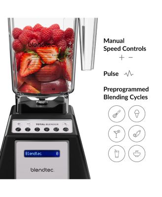 Total Classic Original Blender - WildSide+ Jar and GO Travel Bottle (34 oz) BUNDLE - Professional-Grade Power - 6 Pre-programmed Cycles - 10-speeds - Black, 90 oz