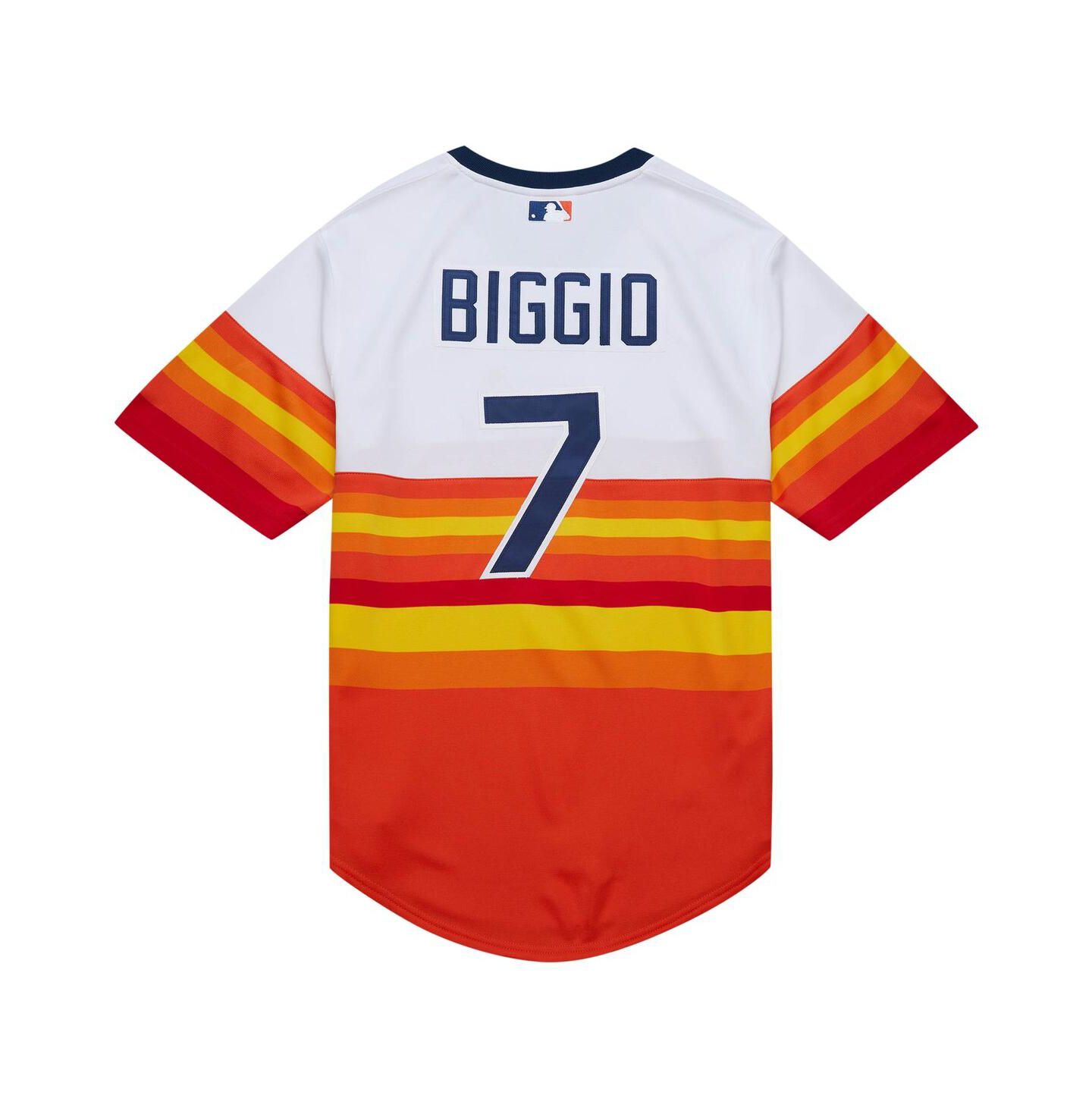 Мужской топ Mitchell & Ness Mitchell Ness Craig Biggio White Houston Astros 2004 Cooperstown Collection Authentic Throwback Jersey — фото 3