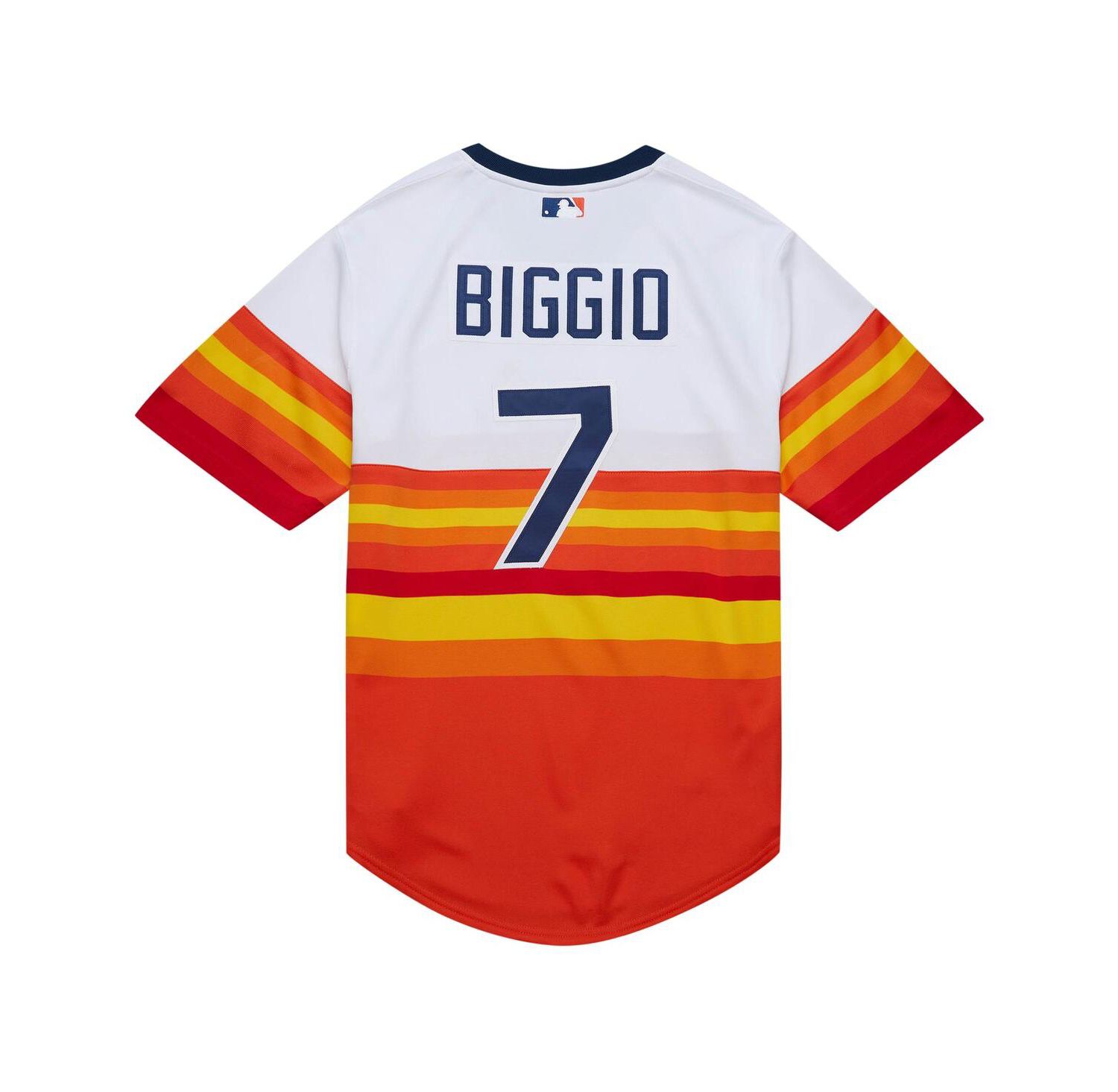 Mitchell Ness Men's Craig Biggio White Houston Astros 2004 Cooperstown Collection Authentic Throwback Jersey
