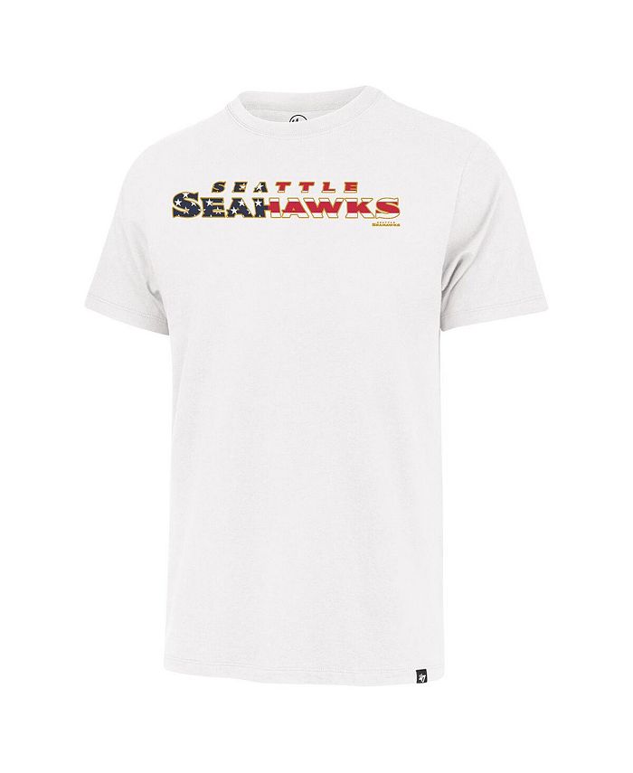 '47 Brand 47 Men's White Seattle Seahawks Flag Script Franklin T-Shirt ...
