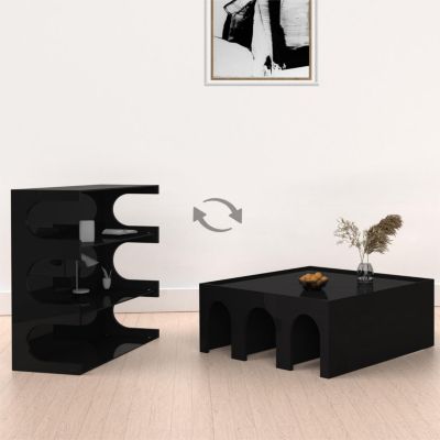 4-Tier White Book Shelf & Coffee Table