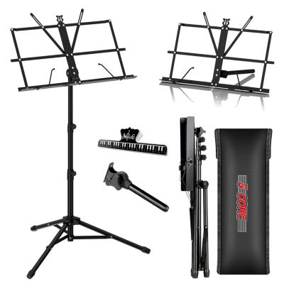 5 Core Sheet Music Stand Height Adjustable • Portable Foldable Music ...
