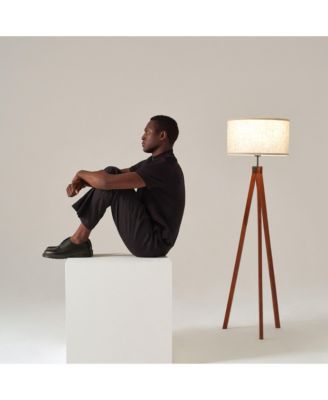 Eden 58" LED Traditional Tripod Floor Lamp with Fabric Drum Shade