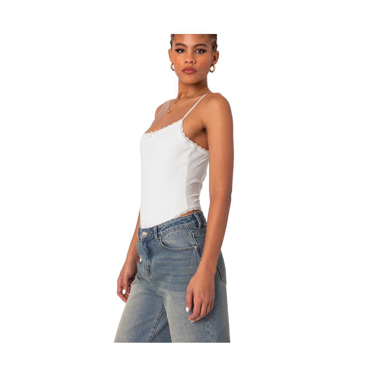 Edikted Women's Krysten Lacey Pointelle Bodysuit