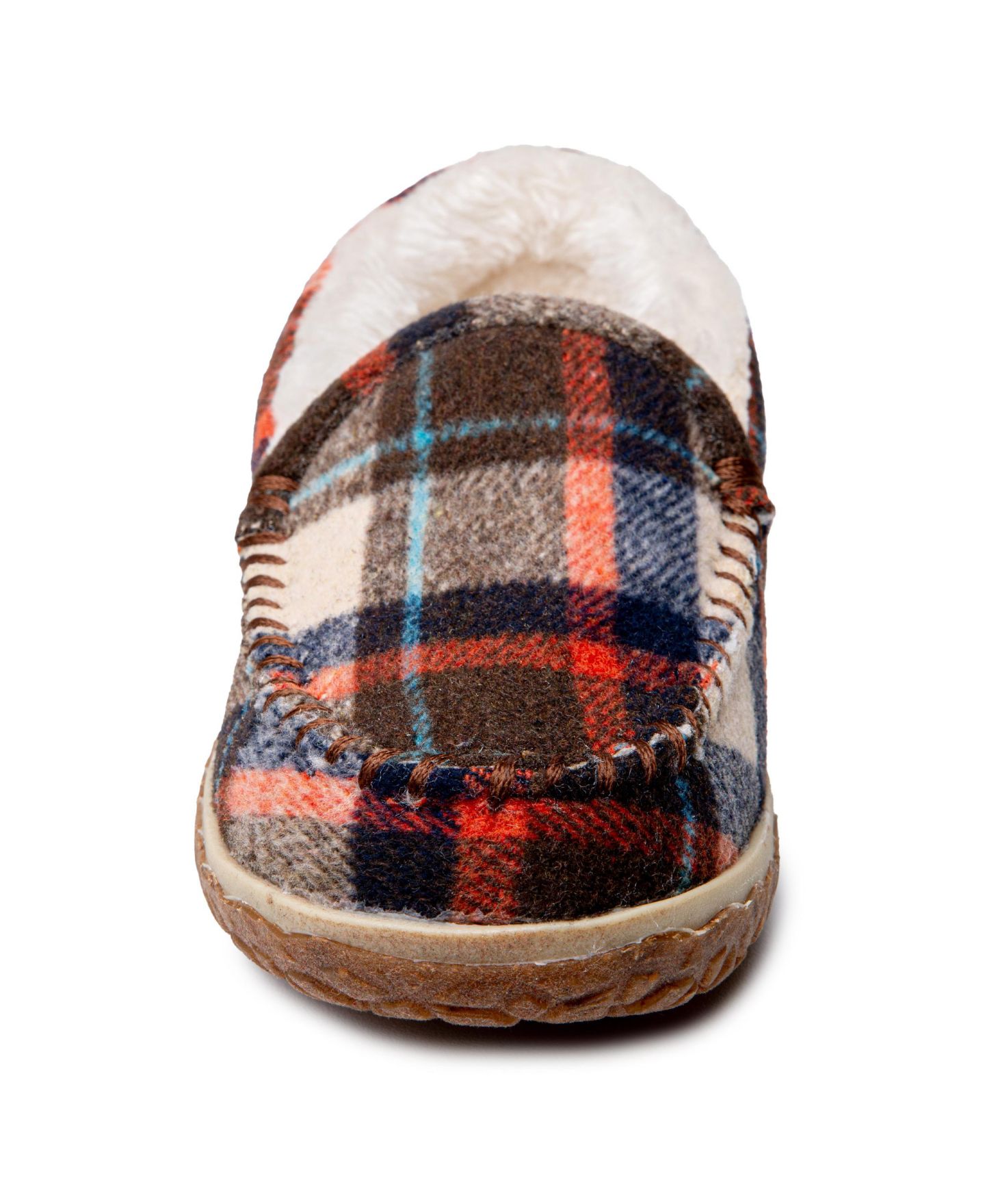 Женские тапочки Minnetonka Tempe Slippers, цвет: Коричневый клетчатый — фото 2